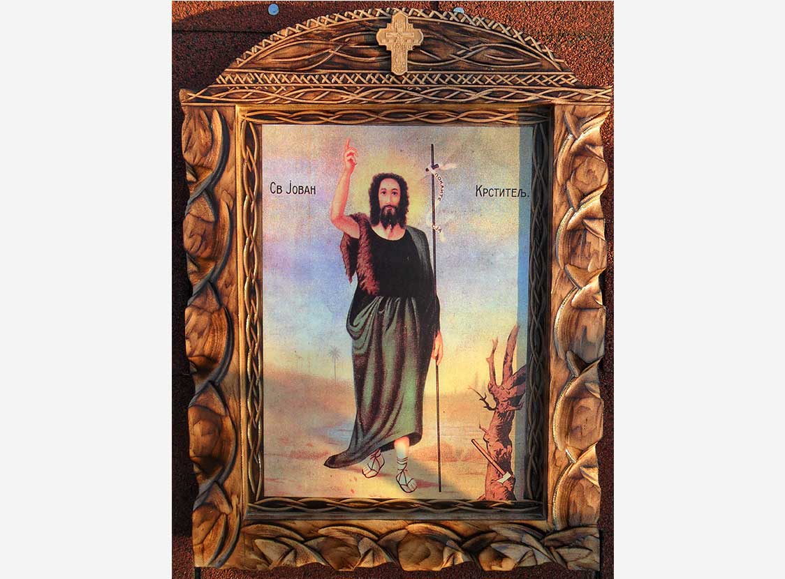 Свети Јован - каширана икона ексклузивне израде