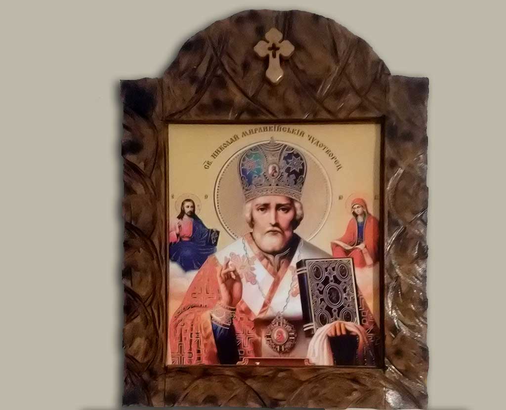 Sveti Nikola, ruska, udubljena   38cm x 50cm