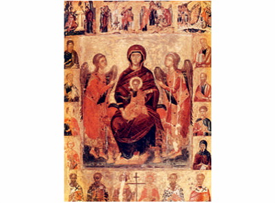 Богородица на престолу век Атина-0639