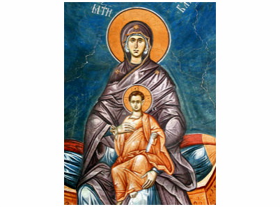 Богородица (детаљ) Пећка Патријаршија-1229