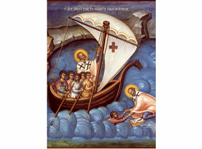 Свети Никола спасава утопљеника на мору - 1619-magnet (5 магнета)