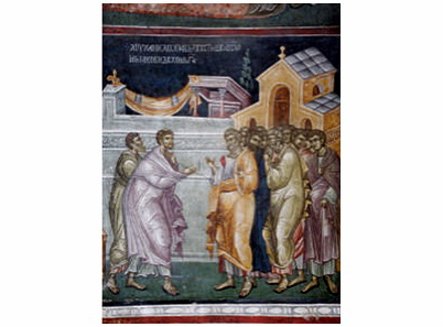 Javljanje Apostola Luke i Kleope ostalim Apostolima-1706