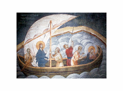 Христос утишава буру, Грачаница-1740