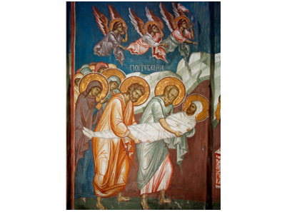 Полагање Христа у гроб, Дечани-1822