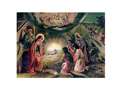Рођење Христово Божић, Руска икона - 2092-magnet (5 магнета)